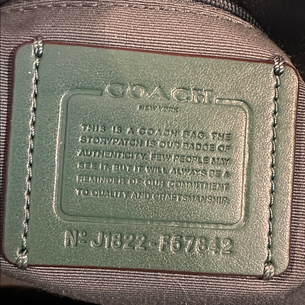 Coach drawstring tote-khaki signature. EUC - Picture 10 of 10